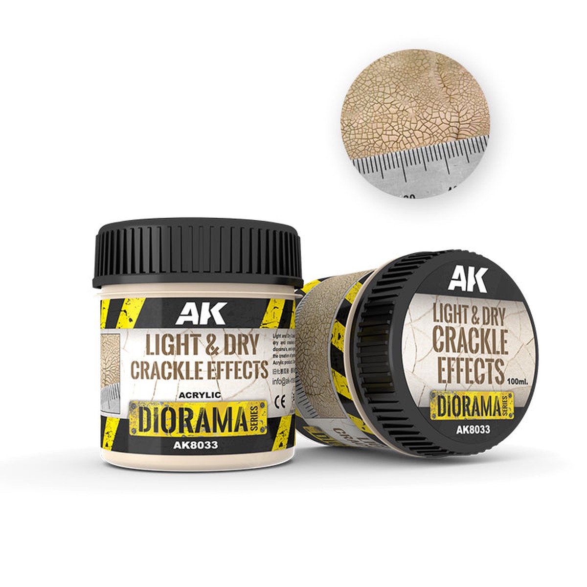 AK Diorama Light & Dry Crackle Effects Acrylics