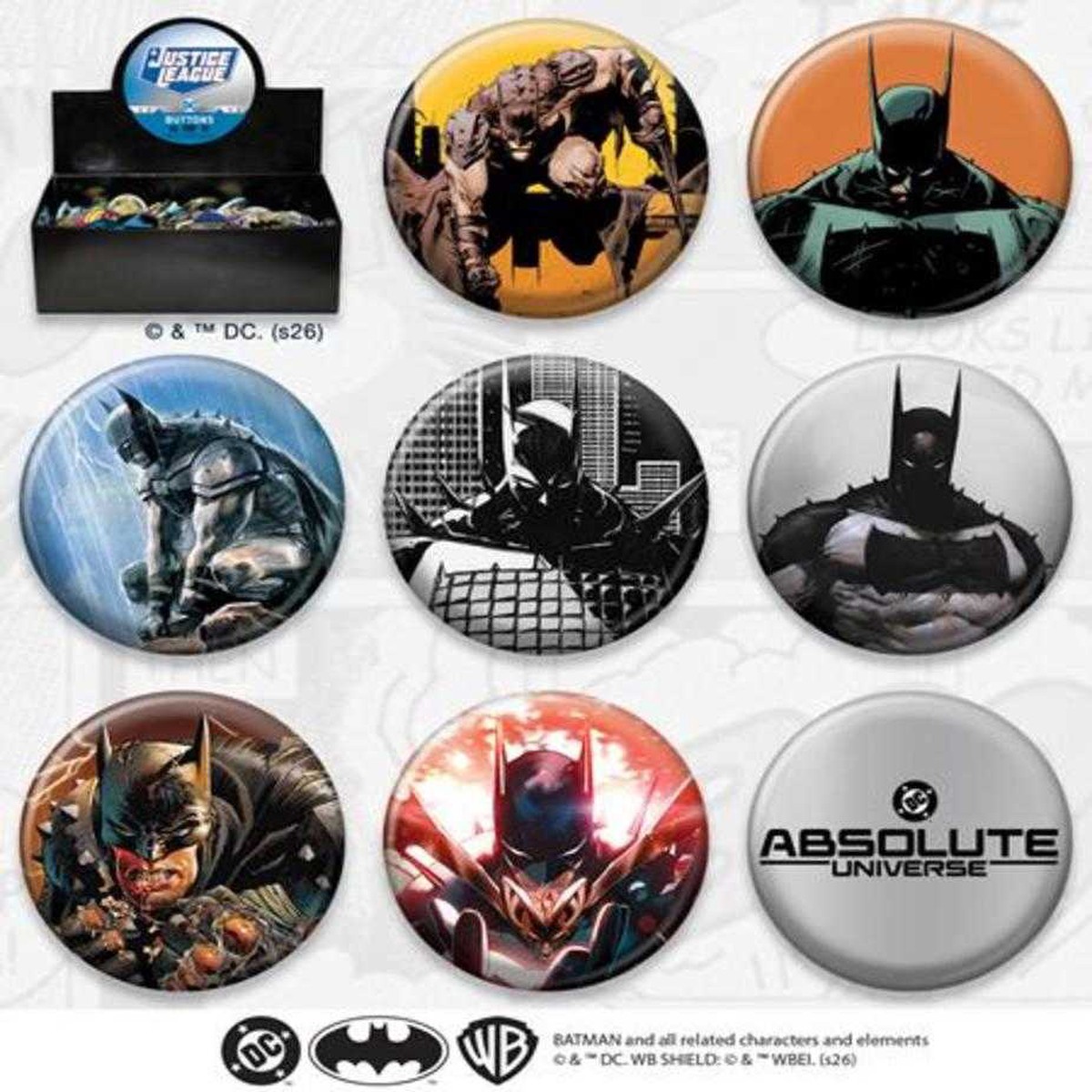Ata Boy DC Absolute 144 Piece Button Assortment