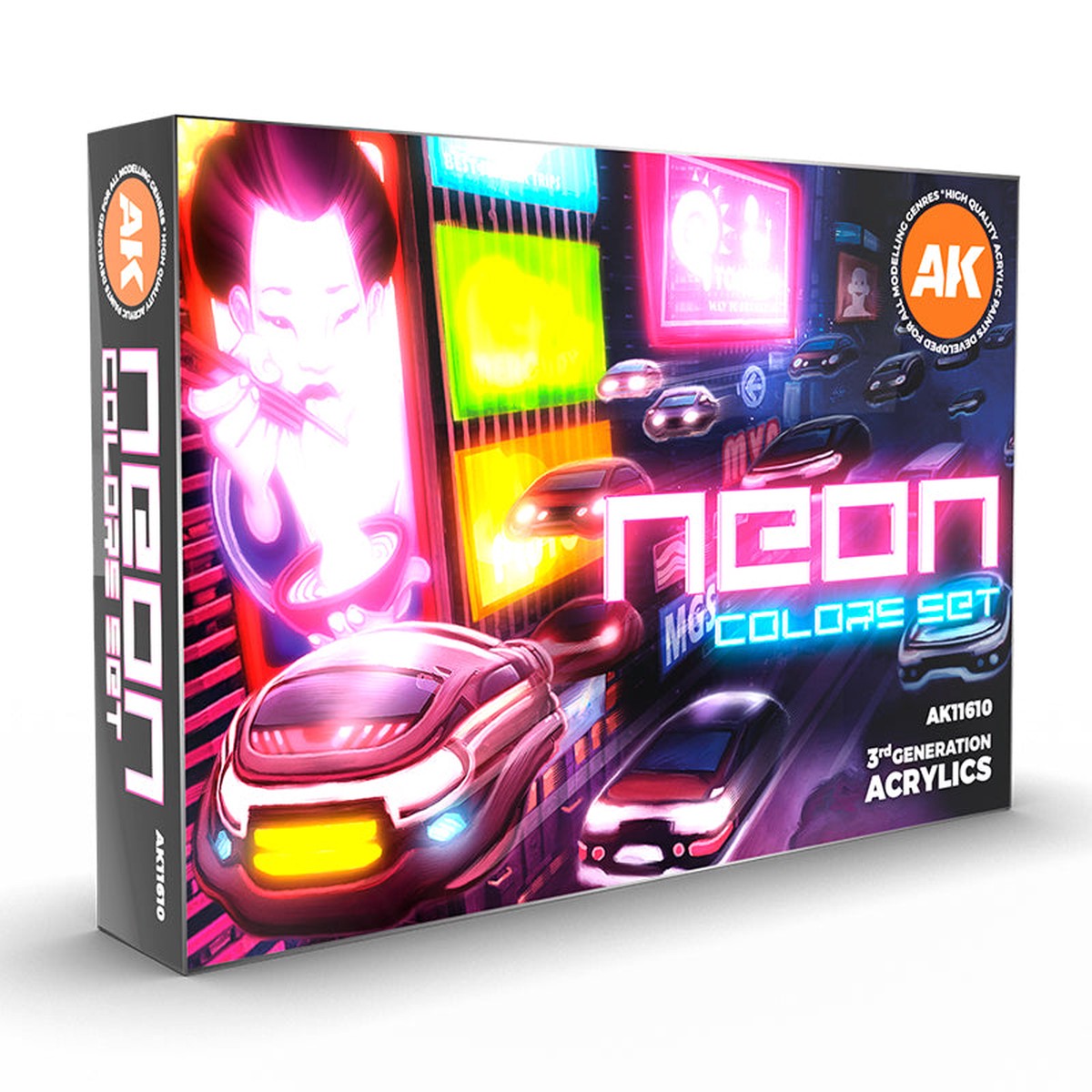 AK Acrylic Set – Neon Colours Set
