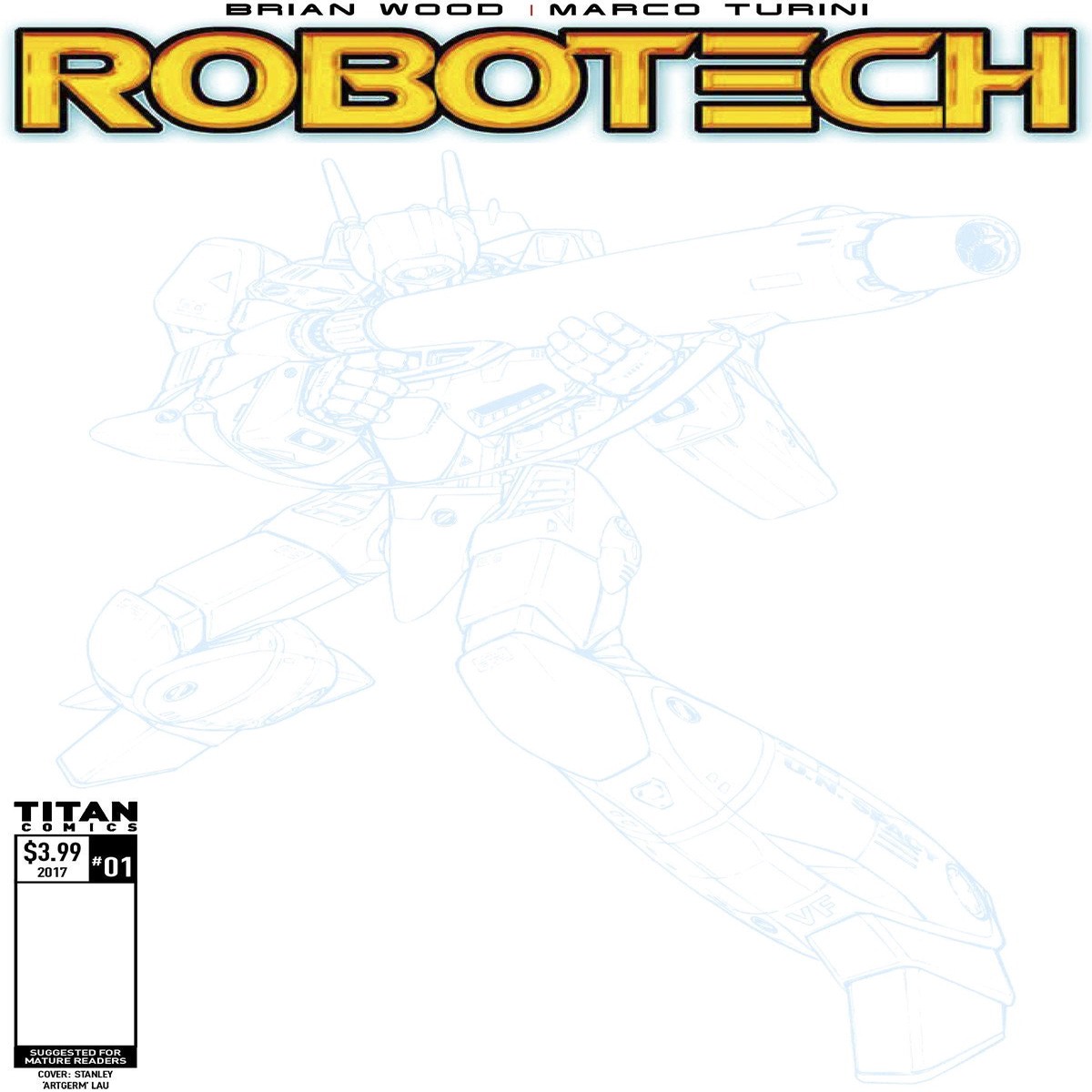 ROBOTECH #1 BLUE LINE SKETCH VAR