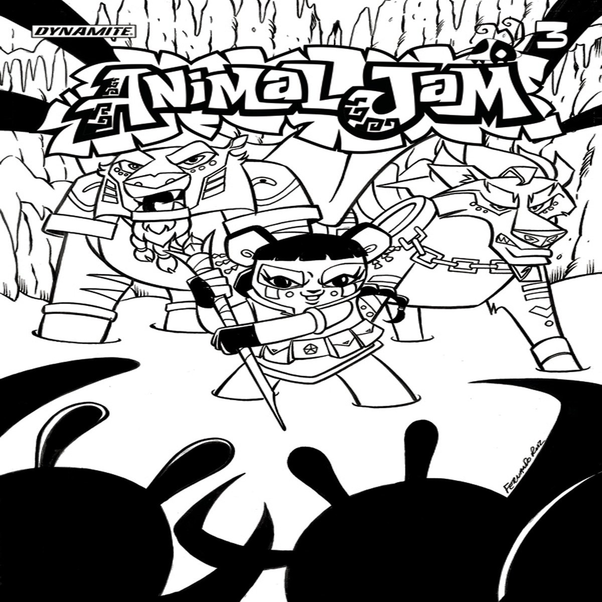 ANIMAL JAM #3 (OF 3) CVR C COLORING BOOK CVR