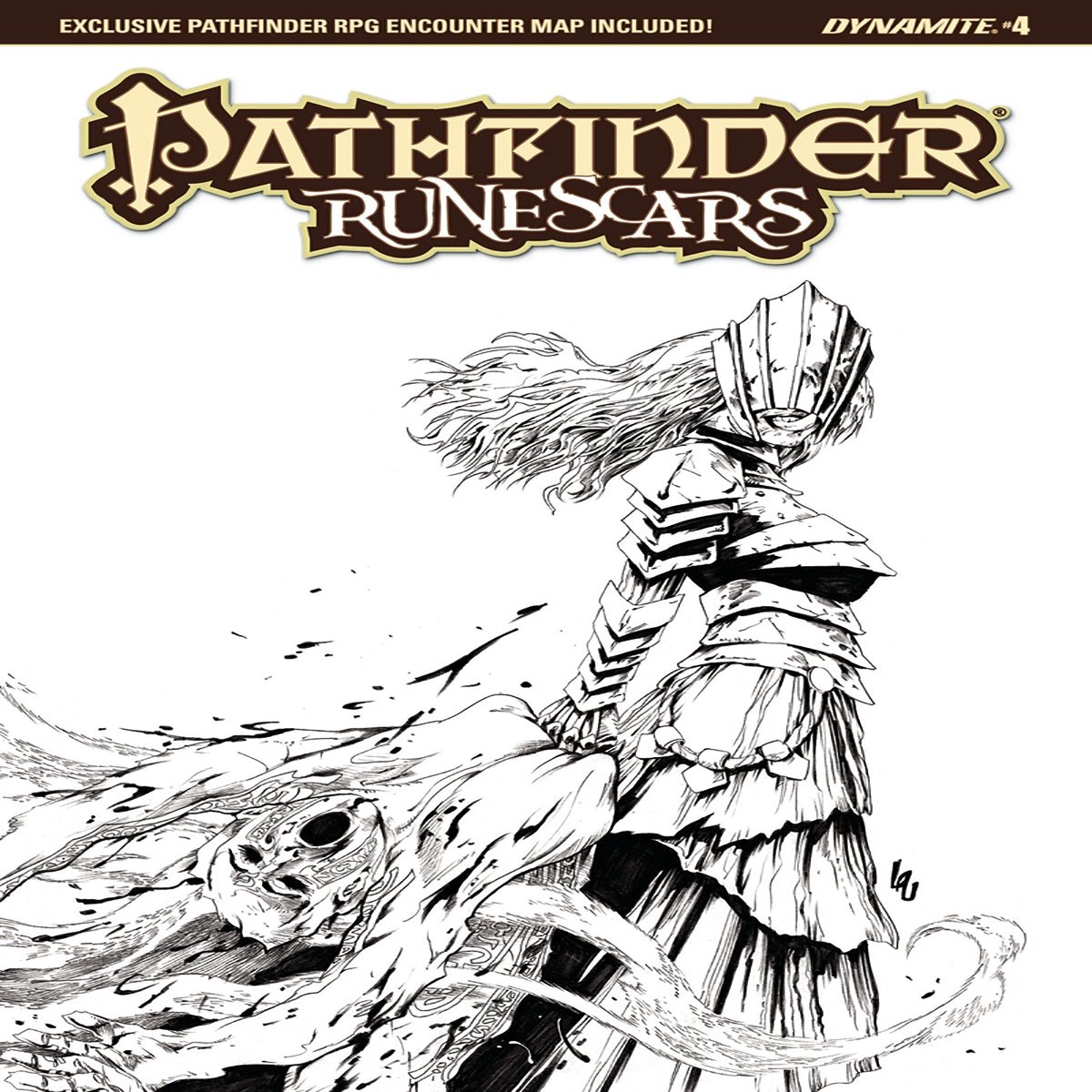 PATHFINDER RUNESCARS #4 CVR D 10 COPY LAU B&W INCV