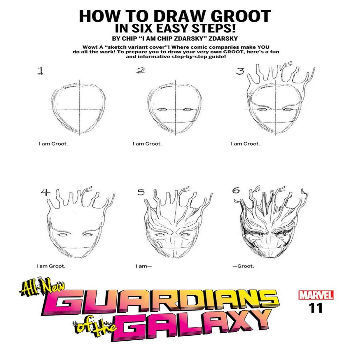 ALL NEW GUARDIANS OF GALAXY #11 ZDARSKY HOW TO DRAW VAR
