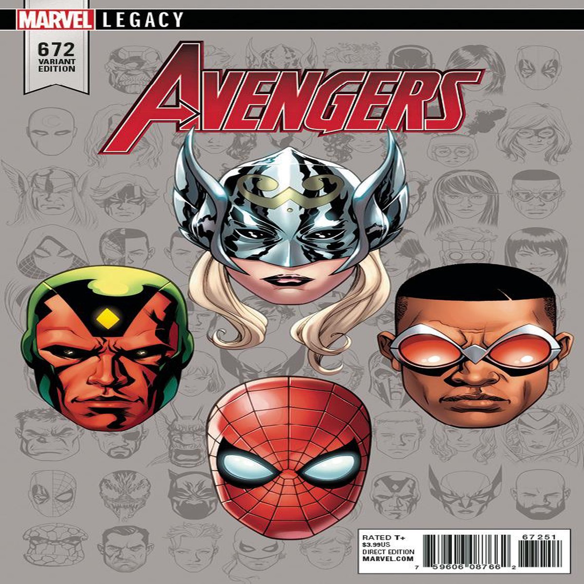 AVENGERS #672 MCKONE LEGACY HEADSHOT VAR LEG