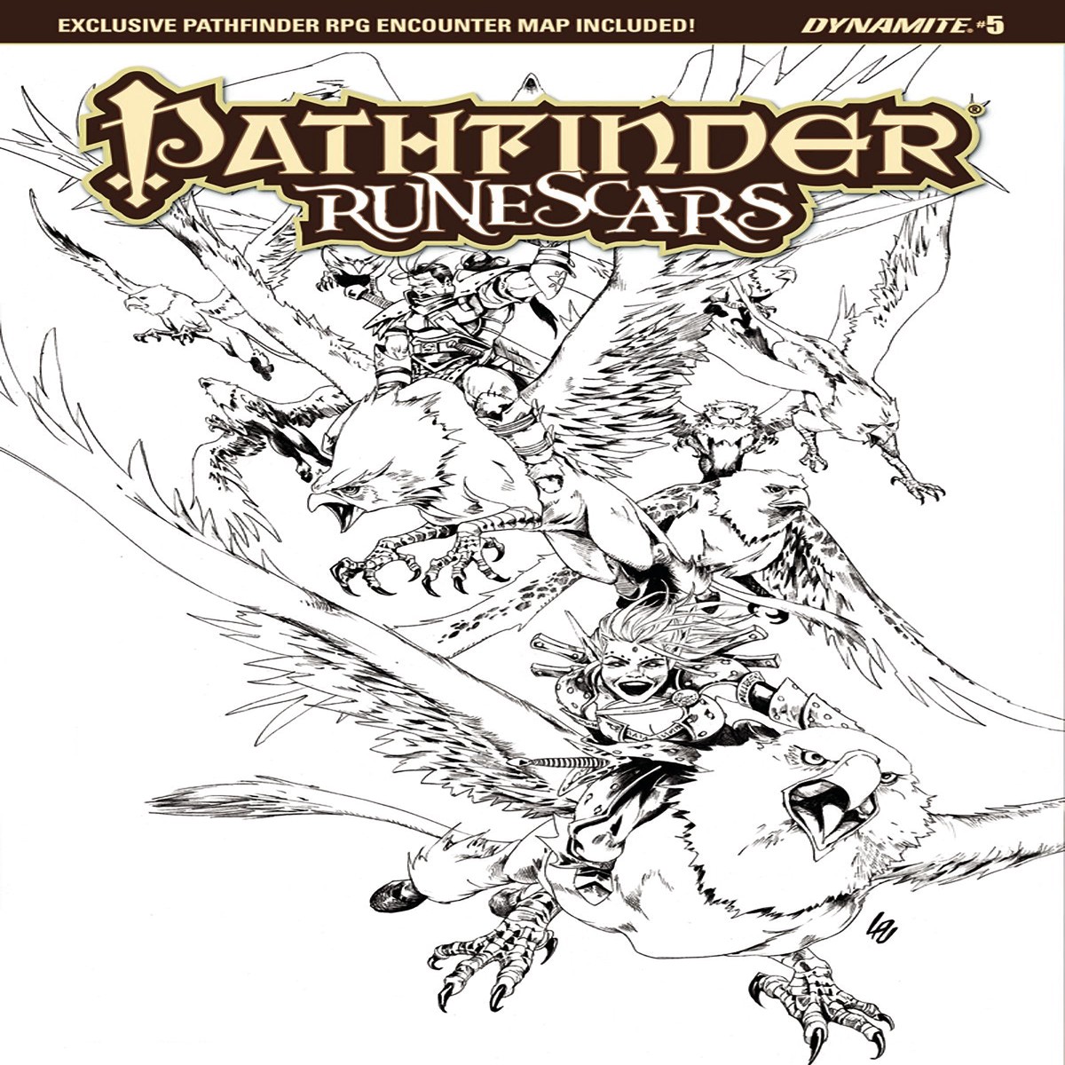 PATHFINDER RUNESCARS #5 (OF 5) CVR D 10 COPY B&W INCV