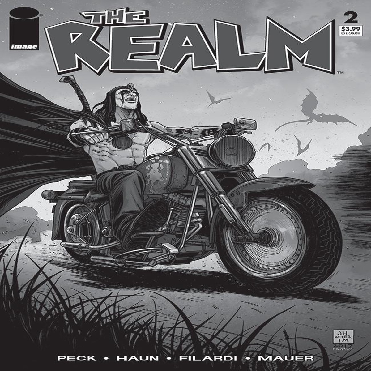 REALM #2 CVR D B&W WALKING DEAD #15 TRIBUTE VAR (MR)