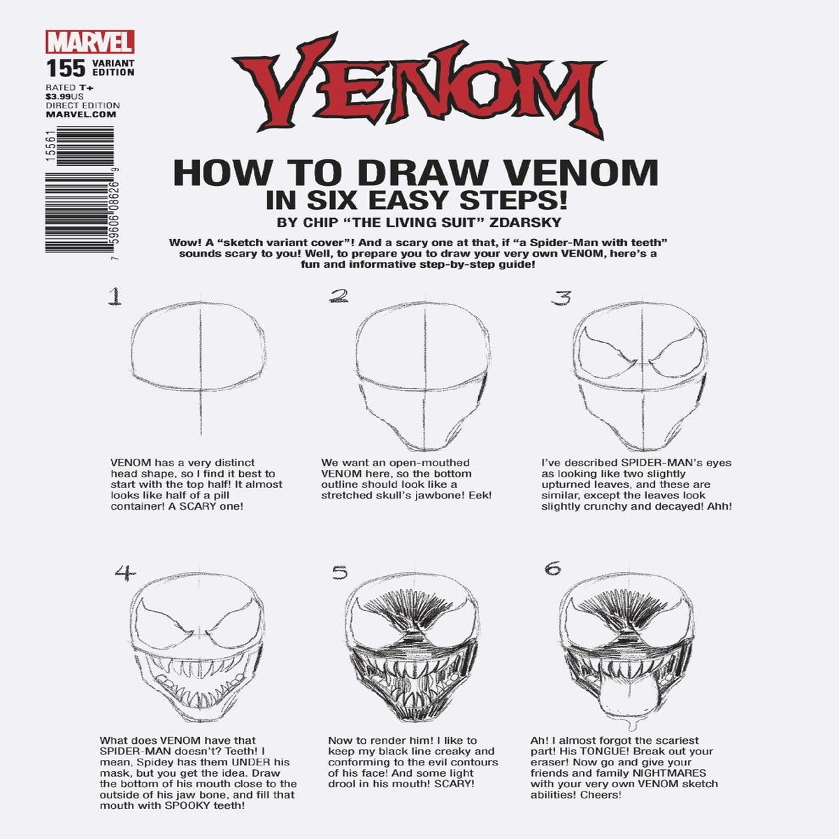 VENOM #155 ZDARSKY HOW TO DRAW VAR LEG