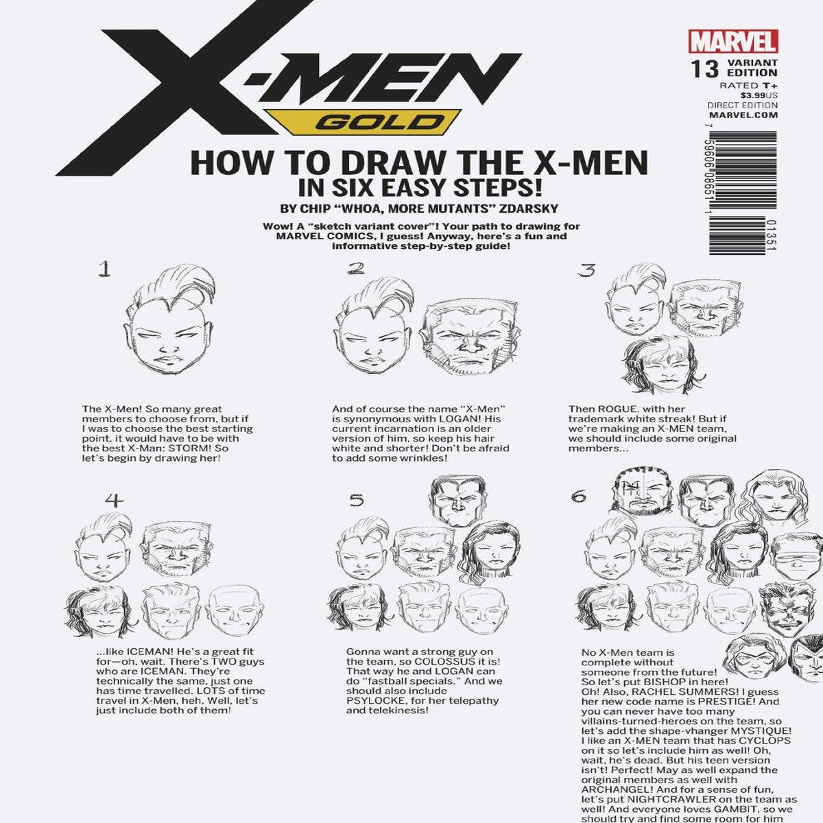 X-MEN GOLD #13 ZDARSKY HOW TODRAW VAR LEG