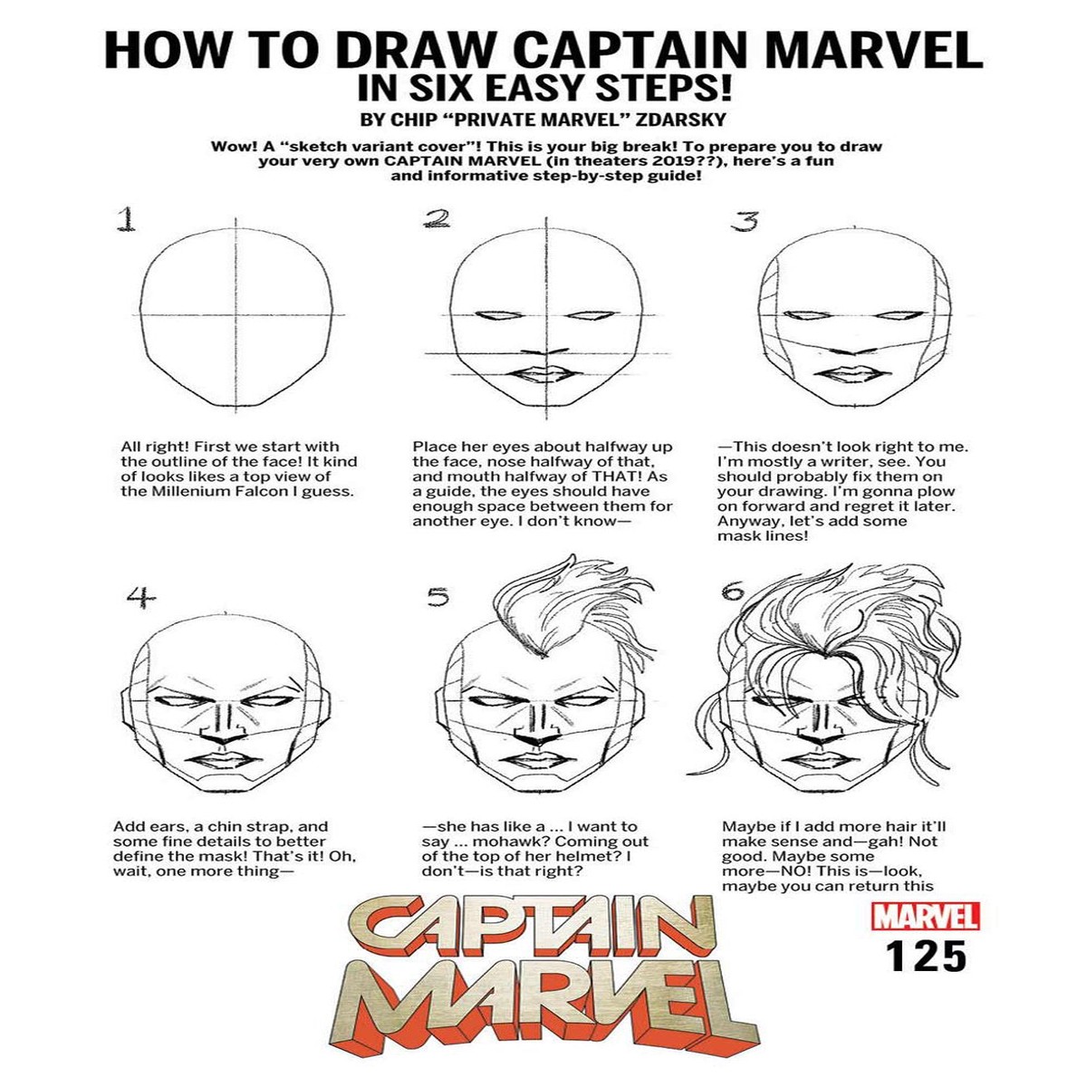 CAPTAIN MARVEL #125 ZDARSKY HOW TO DRAW VAR LEG