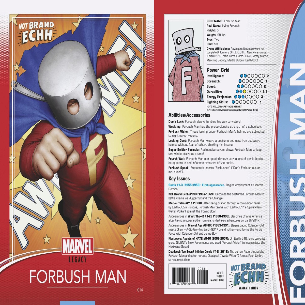 NOT BRAND ECHH #14 CHRISTOPHER TRADING CARD VAR LEG