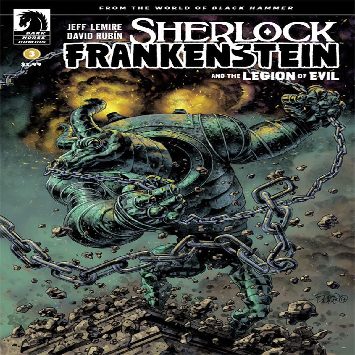 SHERLOCK FRANKENSTEIN & LEGION OF EVIL #3 (OF 4) FEGREDO VAR